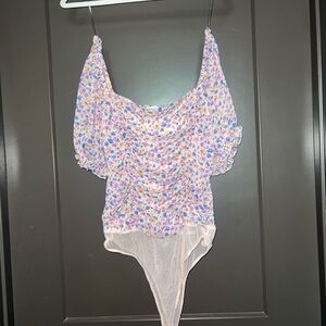 Floral Print Women's Bodysuit